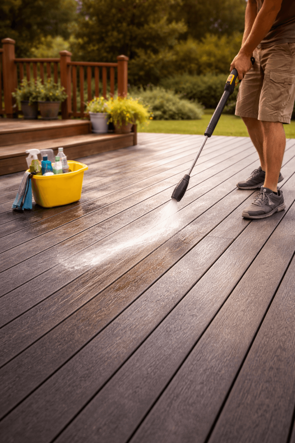 Custom composite deck building and maintenance