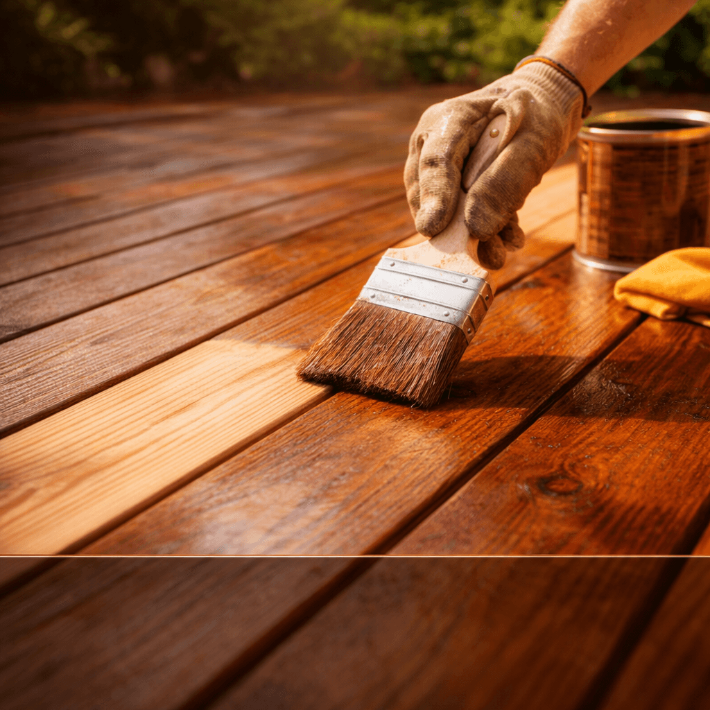 Professional deck staining and sealing service by Deck Heroes